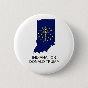 INDIANA FOR DONALD TRUMP 2020 BUTTON