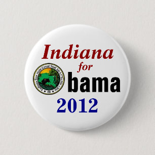 Indiana for Obama 2012 6 Cm Round Badge