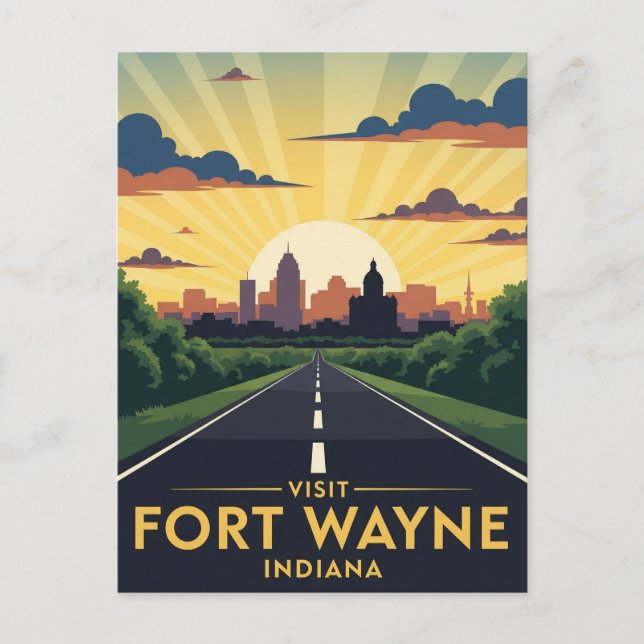 Indiana Fort Wayne Travel Postcard (Front)