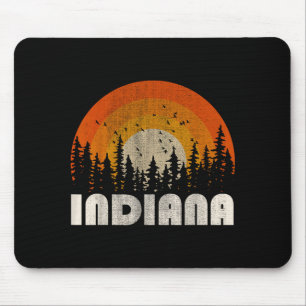 Indiana - funny nature vintage hiking 60s 70s 80s mouse pad