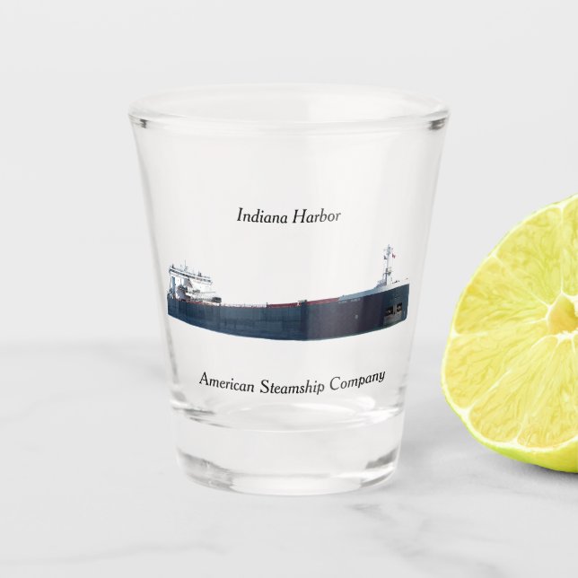 Indiana Harbour shot glass (Front)