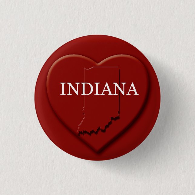 Indiana Heart Map Design Button (Front)