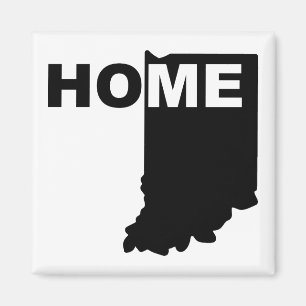 Indiana Home Away From State Fridge Magnet