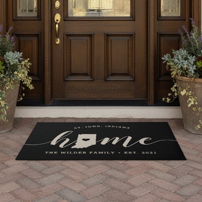 Indiana Home State Personalised Doormat (Creator Uploaded)