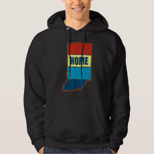 Indiana Home State Retro Bean Bag Skyline Hoodie