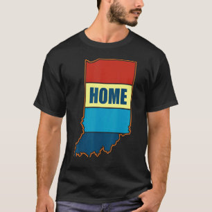 Indiana Home State Retro Bean Bag Skyline T-Shirt