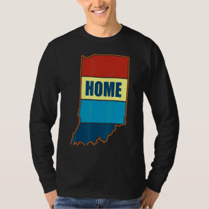 Indiana Home State Retro Bean Bag Skyline T-Shirt