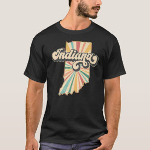 Indiana Home State US Vintage Retro Country Patrio T-Shirt