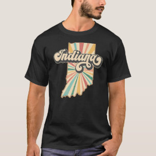 Indiana Home State US Vintage Retro Country Patrio T-Shirt