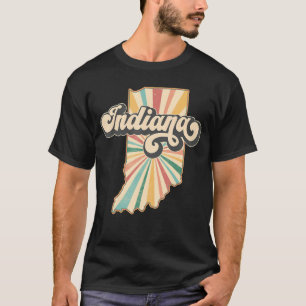 Indiana Home State US Vintage Retro Country Patrio T-Shirt