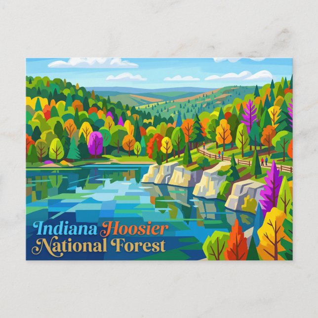 Indiana Hoosier National Forest Postcard (Front)