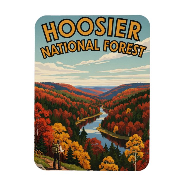 Indiana Hoosier National Forest Travel Magnet (Vertical)