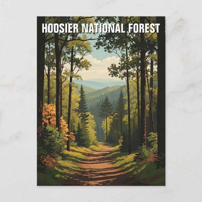 Indiana Hoosier National Forest Travel Postcard (Front)