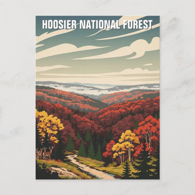 Indiana Hoosier National Forest Travel Postcard (Front)