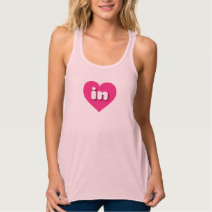 Indiana hot pink heart - I love in Singlet