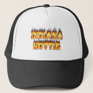 Indiana Hottie Fire and Flames Trucker Hat