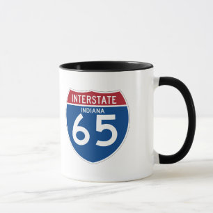 Indiana IN I-65 Interstate Highway Shield - Mug