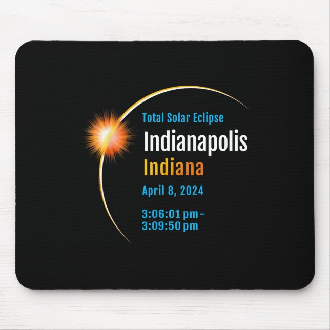 Indiana In Total Solar Eclipse 2024 1  Mouse Pad (Front)