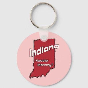 Indiana IN US Motto ~ Hoosier Mummy Key Ring