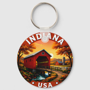 Indiana Indianapolis Monument Travel Destination Key Ring