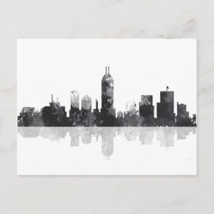 INDIANA, INDIANAPOLIS SKYLINE POSTCARD