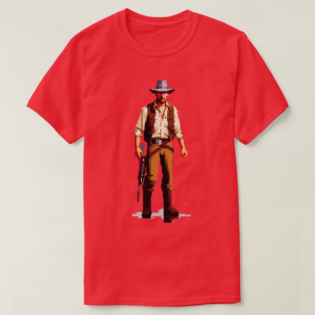 Indiana Jones Pixel Art TShirt (Design Front)