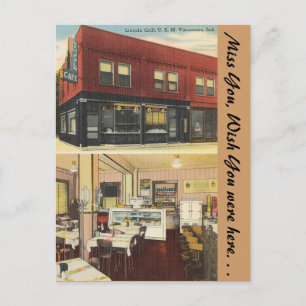Indiana, Lincoln Grill, Vincennes Postcard