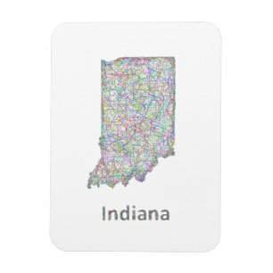 Indiana map magnet