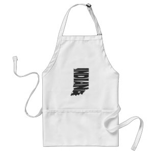 Indiana Name Indianan Black Word Art Hoosier Standard Apron