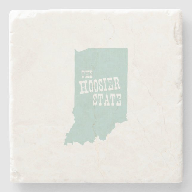 Indiana Nickname Hoosier State Stone Coaster (Front)