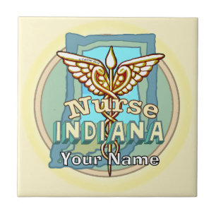 Indiana Nurse Caduceus Tile