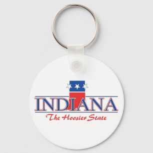 Indiana Patriotic Keychain