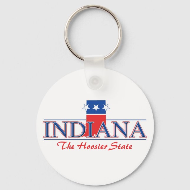 Indiana Patriotic Keychain (Front)