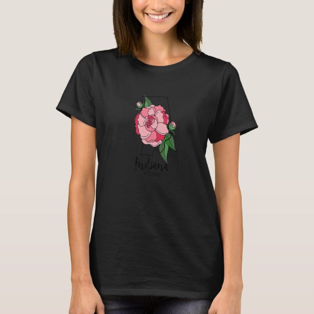 Indiana Peony Flower   T-Shirt (Front)
