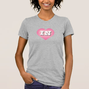 Indiana Pink Fade Heart - I love IN T-Shirt