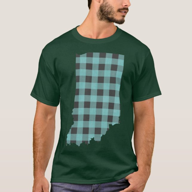 Indiana Plaid in Mint T-Shirt (Front)