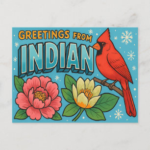 INDIANA Postcard