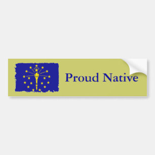 Indiana Proud Native Bumper Sticker