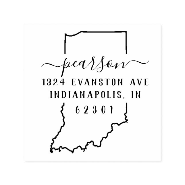 Indiana Return Address Stamp Self-Inking (Design)