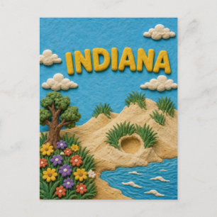 Indiana Sand Dunes Modern KLAYKOO Postcard
