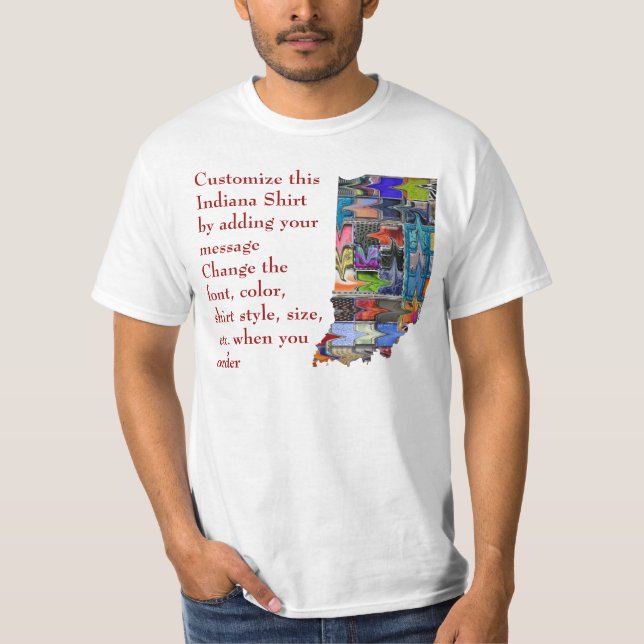 Indiana Shirt - Custom with Election or other text (Front)