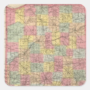 Indiana Square Sticker
