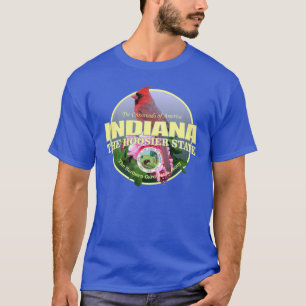 Indiana state bird flower Oversized T-Shirt