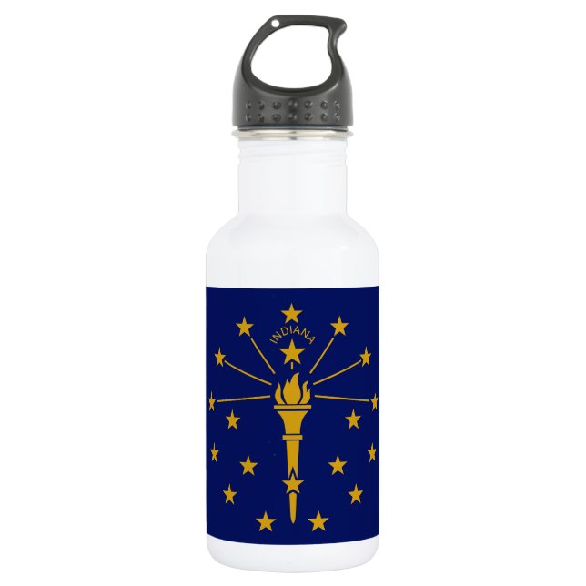 Indiana State Flag 532 Ml Water Bottle (Front)