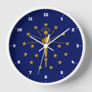 INDIANA STATE FLAG CLOCK