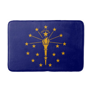 Indiana State Flag Design Bath Mat