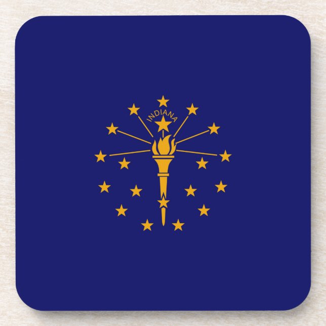 Indiana State Flag Design Coaster (Front)