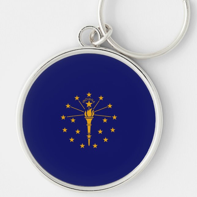 Indiana State Flag Design Key Ring (Front)
