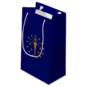 Indiana State Flag Design Small Gift Bag