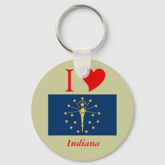 Indiana State Flag Key Ring